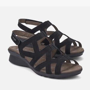 Mephisto Women's Pamela Black Ankle Strap cage strappy Sandal size 37 7